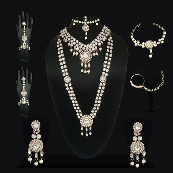 Vivant Charms Crystal Stone Bridal Jewellery Set - 1105807