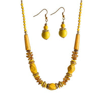 Beadside Yellow Beads Necklace - 1105920A