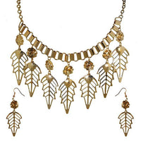 Urthn Gold Plated Statement Necklace Set - 1106006