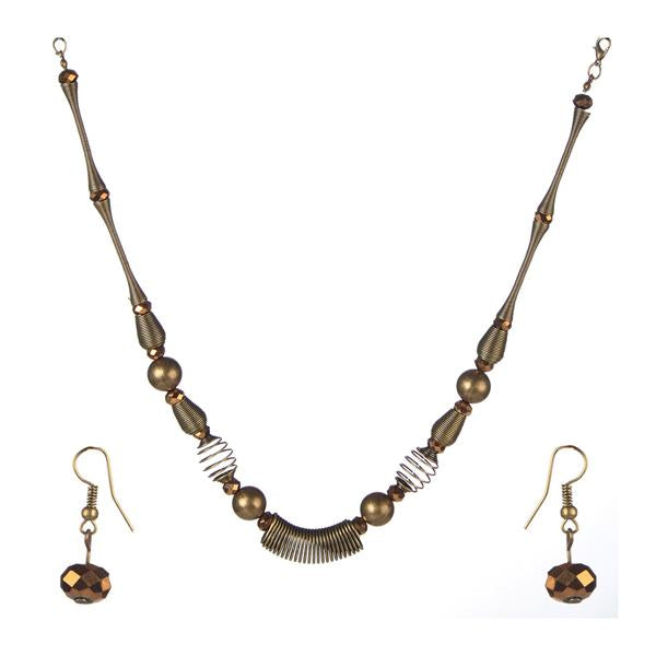 Urthn Beads Gold Plated Necklace Set - 1106103