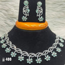 Jain Jewellers American Diamond Necklace Set - 11061503