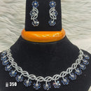 Jain Jewellers American Diamond Necklace Set - 11061505