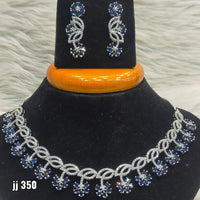 Jain Jewellers American Diamond Necklace Set - 11061505