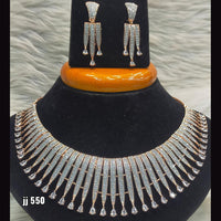Jain Jewellers American Diamond Necklace Set - 11061509