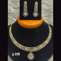Jain Jewellers American Diamond Necklace Set - 11061510