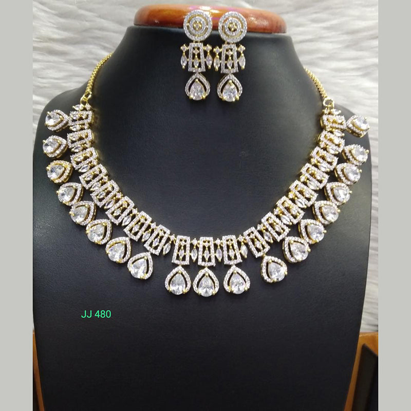 Jain Jewellers American Diamond Necklace Set