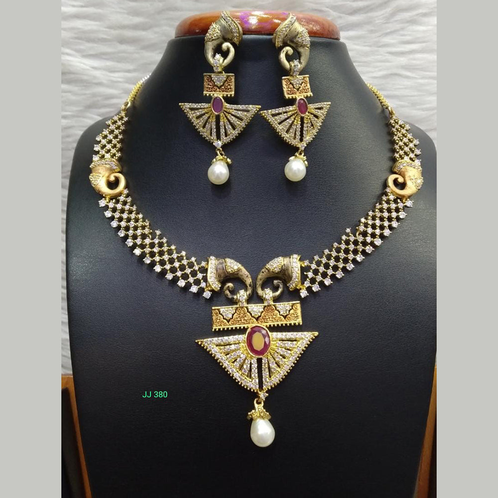 Jain Jewellers American Diamond Necklace Set