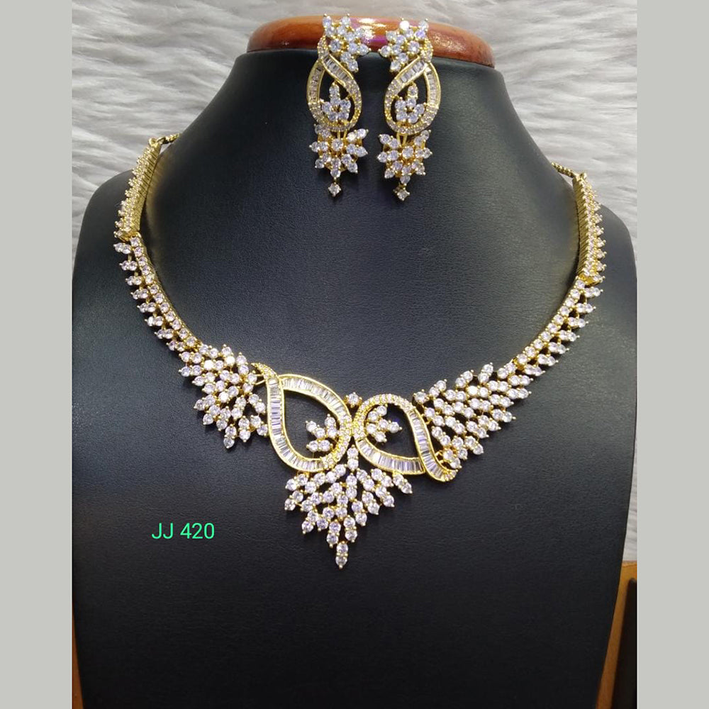 Jain Jewellers American Diamond Necklace Set