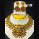 Jain Jewellers Gold Plated Pota Stone Necklace Set