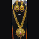 Jain Jewellers Gold Plated Pota Stone Long Haram Necklace Set