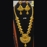 Jain Jewellers Gold Plated Pota Stone Long Haram Necklace Set