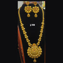 Jain Jewellers Gold Plated Pota Stone Long Haram Necklace Set