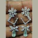 Jain Jewellers Silver Plated Ad Stone Dangler Earrings