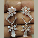 Jain Jewellers Rose Gold Plated Ad Stone Dangler Earrings