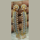 Jain Jewellers Gold Plated Ad Stone Dangler Earrings