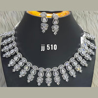 Jain Jewellers American Diamond Necklace Set - 11061555WH