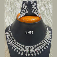 Jain Jewellers American Diamond Necklace Set - 11061557WH
