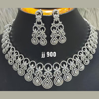 Jain Jewellers American Diamond Necklace Set - 11061558WH