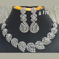 Jain Jewellers American Diamond Necklace Set - 11061561WH