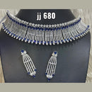 Jain Jewellers American Diamond Necklace Set - 11061562BLU