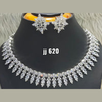 Jain Jewellers American Diamond Necklace Set - 11061566WH