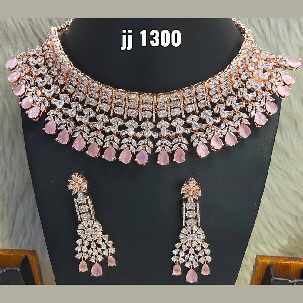 Jain Jewellers American Diamond Necklace Set - 11061567LPI