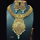 Jain Jewellers Gold Plated Pota Stone Necklace Set - 11061580