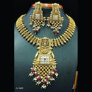 Jain Jewellers Gold Plated Pota Stone Necklace Set - 11061583