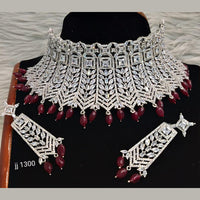 Jain Jewellers American Diamond Necklace Set - 11061591