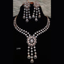 Jain Jewellers American Diamond Necklace Set - 11061592