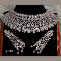 Jain Jewellers American Diamond Necklace Set - 11061593