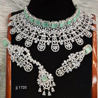 Jain Jewellers American Diamond Necklace Set - 11061600