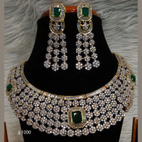 Jain Jewellers American Diamond Necklace Set - 11061604
