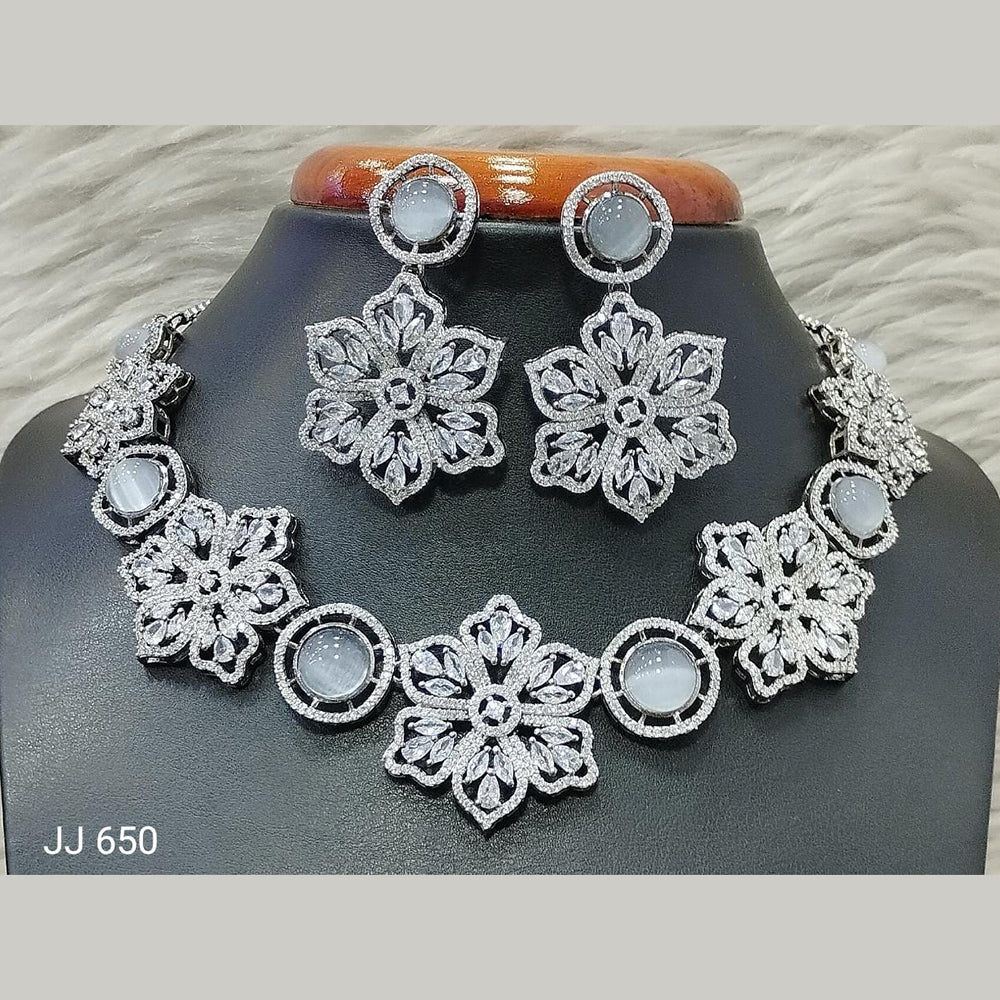 Jain Jewellers American Diamond Necklace Set