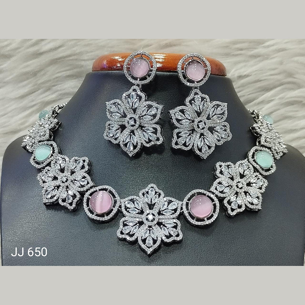 Jain Jewellers American Diamond Necklace Set