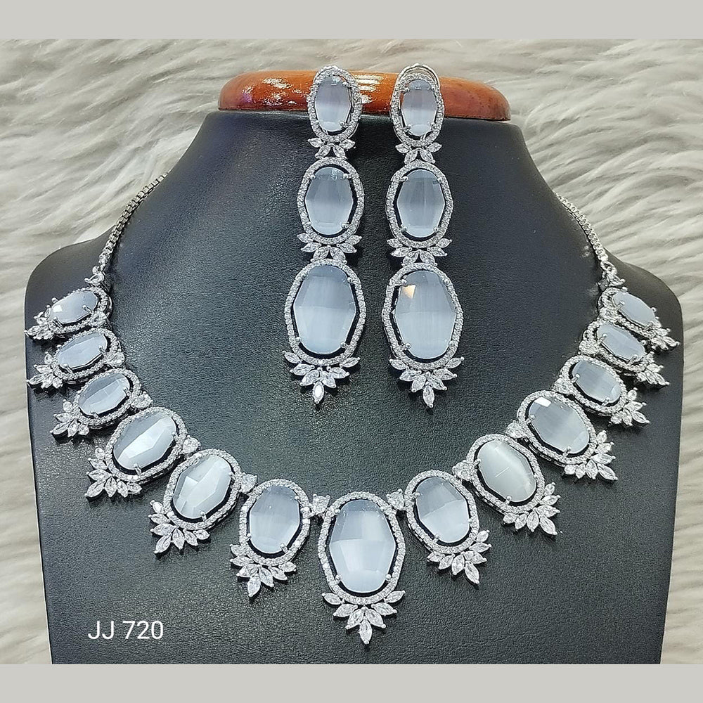 Jain Jewellers American Diamond Necklace Set