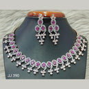 Jain Jewellers American Diamond Necklace Set - 11061613