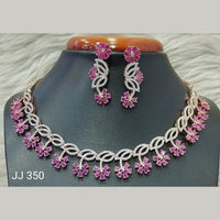 Jain Jewellers American Diamond Necklace Set - 11061614
