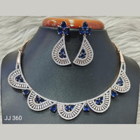 Jain Jewellers American Diamond Necklace Set - 11061618