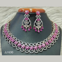 Jain Jewellers American Diamond Necklace Set - 11061619