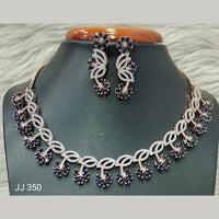 Jain Jewellers American Diamond Necklace Set - 11061622