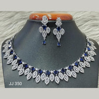 Jain Jewellers American Diamond Necklace Set - 11061624