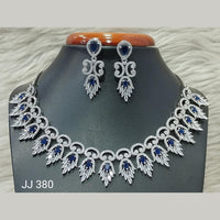 Jain Jewellers American Diamond Necklace Set - 11061625