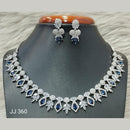 Jain Jewellers American Diamond Necklace Set - 11061627