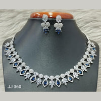 Jain Jewellers American Diamond Necklace Set - 11061627