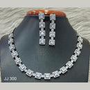 Jain Jewellers American Diamond Necklace Set - 11061629