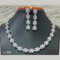 Jain Jewellers American Diamond Necklace Set - 11061629