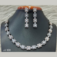 Jain Jewellers American Diamond Necklace Set - 11061630