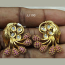 Jain Jewellers Gold Plated Ad Stone Dangler Earrings