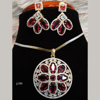 Jain Jewellers Ad Stone Pendant Set - 11061663